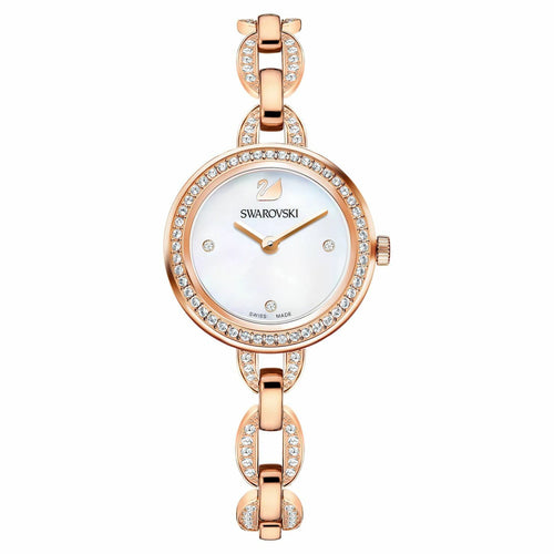 Aila Mini Watch Metal bracelet, Rose-gold tone PVD