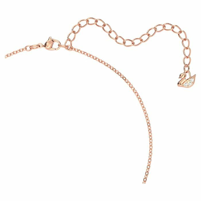 Creativity pendant Circular, White, Rose-gold tone plated