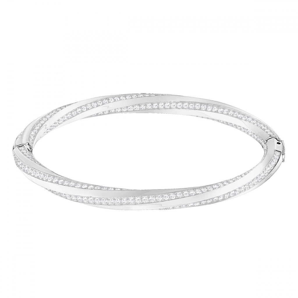 Genuine SWAROVSKI Hilt Bangle in Silver and Crystal (M) 5350171