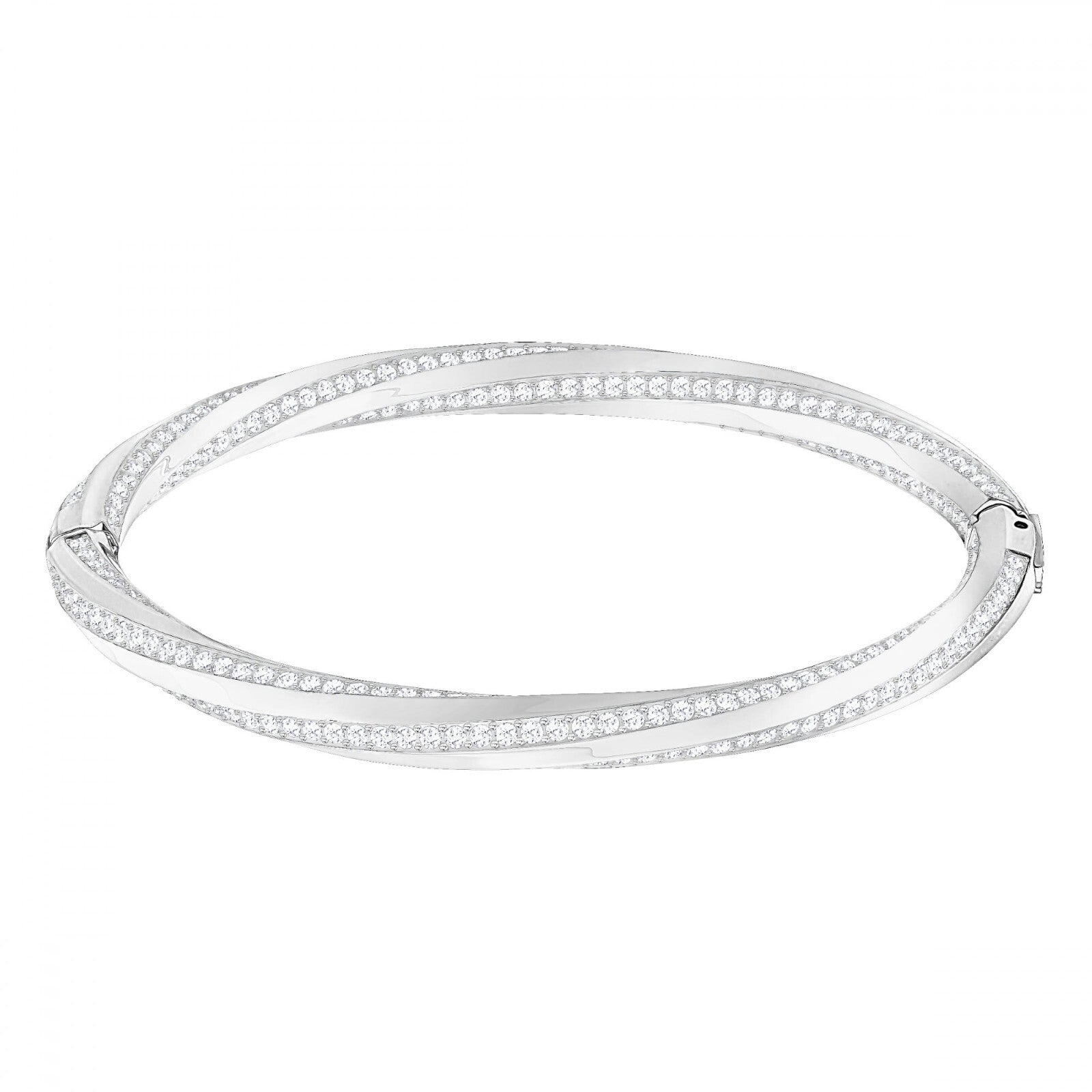 Genuine SWAROVSKI Hilt Bangle in Silver and Crystal (M) 5350171