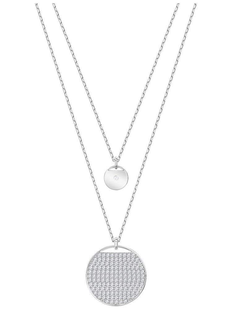 Genuine SWAROVSKI Silver-tone Giner Layered Necklace  5389047