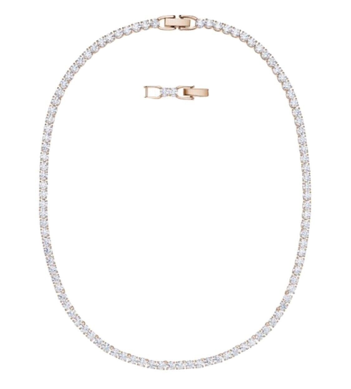 Genuine Swarovski Women Gold Plated Tennis Necklet Necklace 5494607