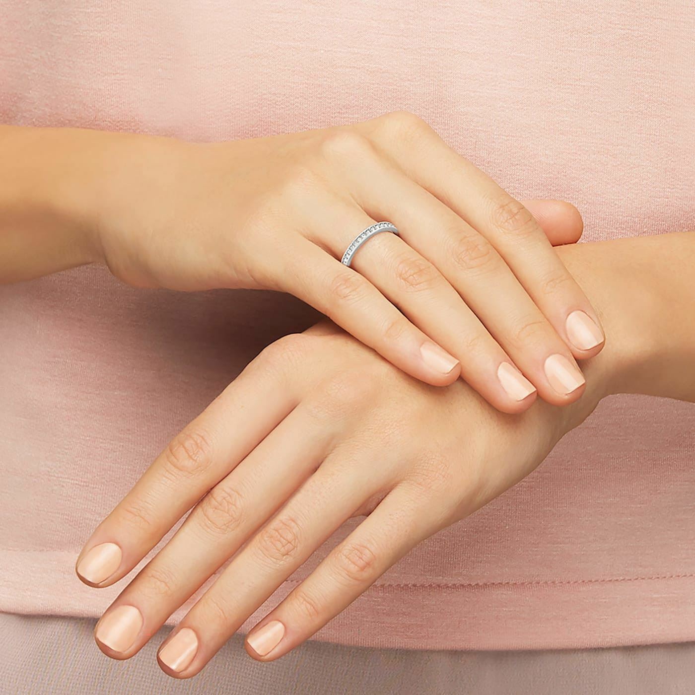 Rare ring White, Rhodium plated