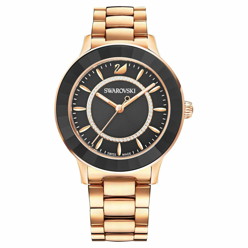 Octea Lux Watch Metal bracelet, Black, Rose-gold tone 5414419