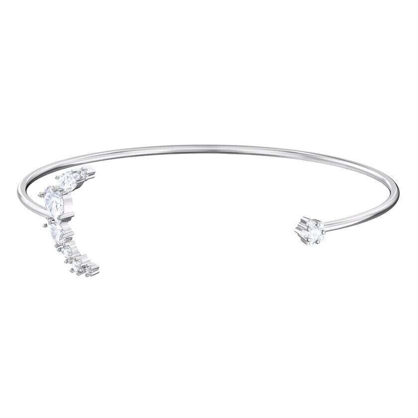 Genuine Swarovski Women's Moonsun Rhodium-Plated White Crystal Bracelet 5524266