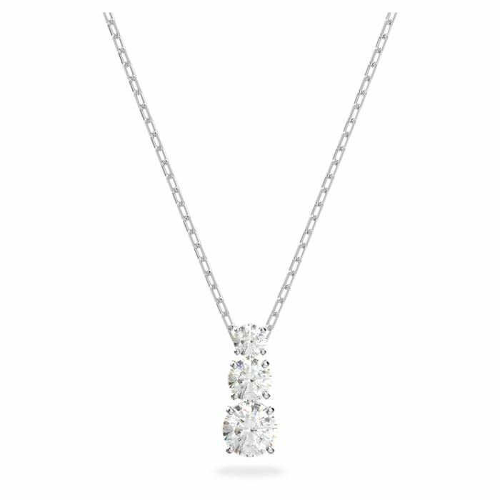 Swarovski Attract Trilogy pendant Round, White, Rhodium plated 5414970