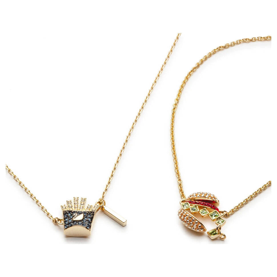 Genuine Swarovski Nicest Set Chips Necklace Burger Bracelet 5448916