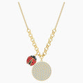 Genuine Swarovski LISABEL COIN NECKLACE, RED, GOLD-TONE PLATED 5498808