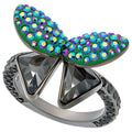 Genuine Swarovski Crystal MAGNETIZED:RING BUTTERFLY DMUL/BRU 55  5411005 Brand N
