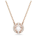 Genuine Swarovski Crystal Sparkling Dance Necklace Rose Gold Clear 5272364