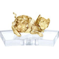 Genuine Swarovski Original Figurine Zodiac Dog 5285008 Gold Tone