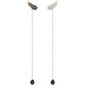 Genuine Swarovski Naughty Pierced Earrings Long, Black, Rose-gold -5495373