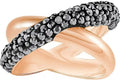 Genuine Swarovski Crystal CRYSTALDUST:RING CROSS JET/ROS 52  5372897 Brand New