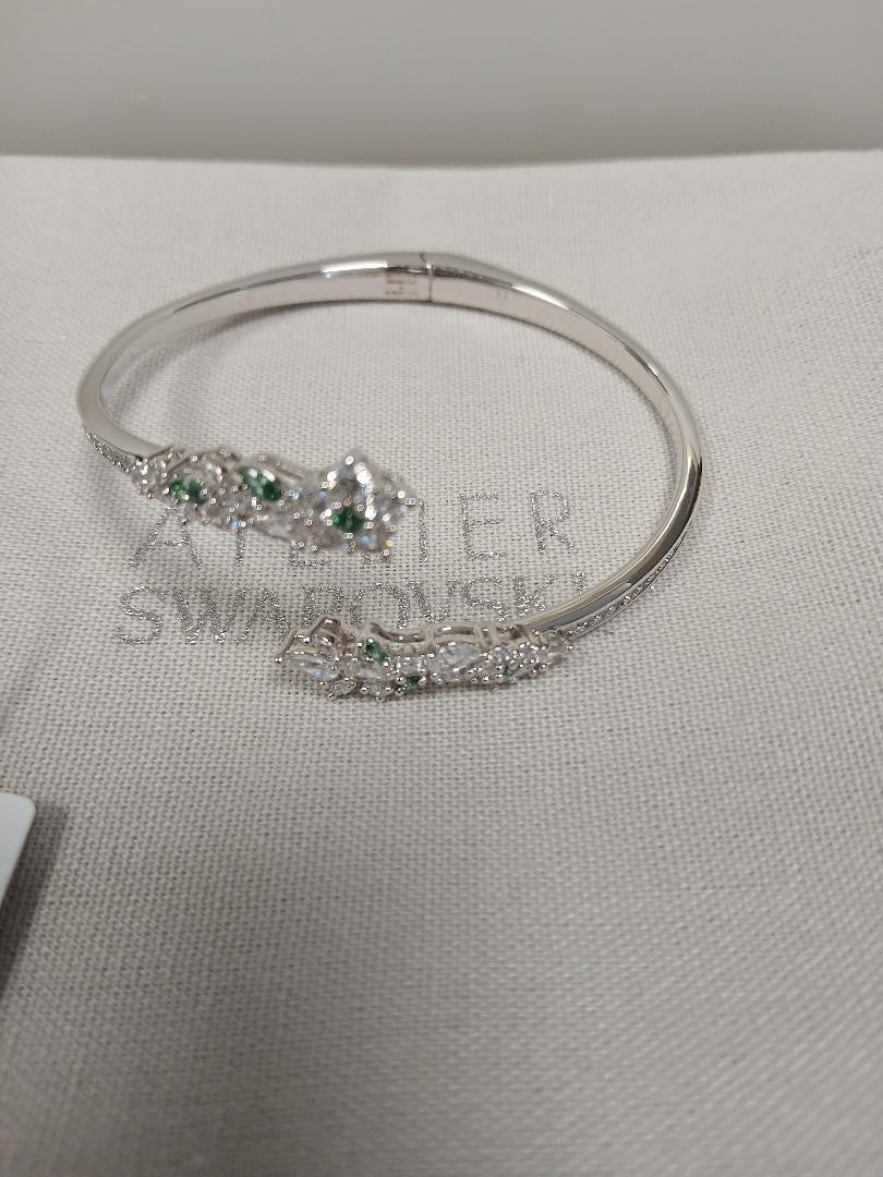 ATALLIER by SWAROVSKI CRYSTAL GREEN FLORA BANGLE 5535821