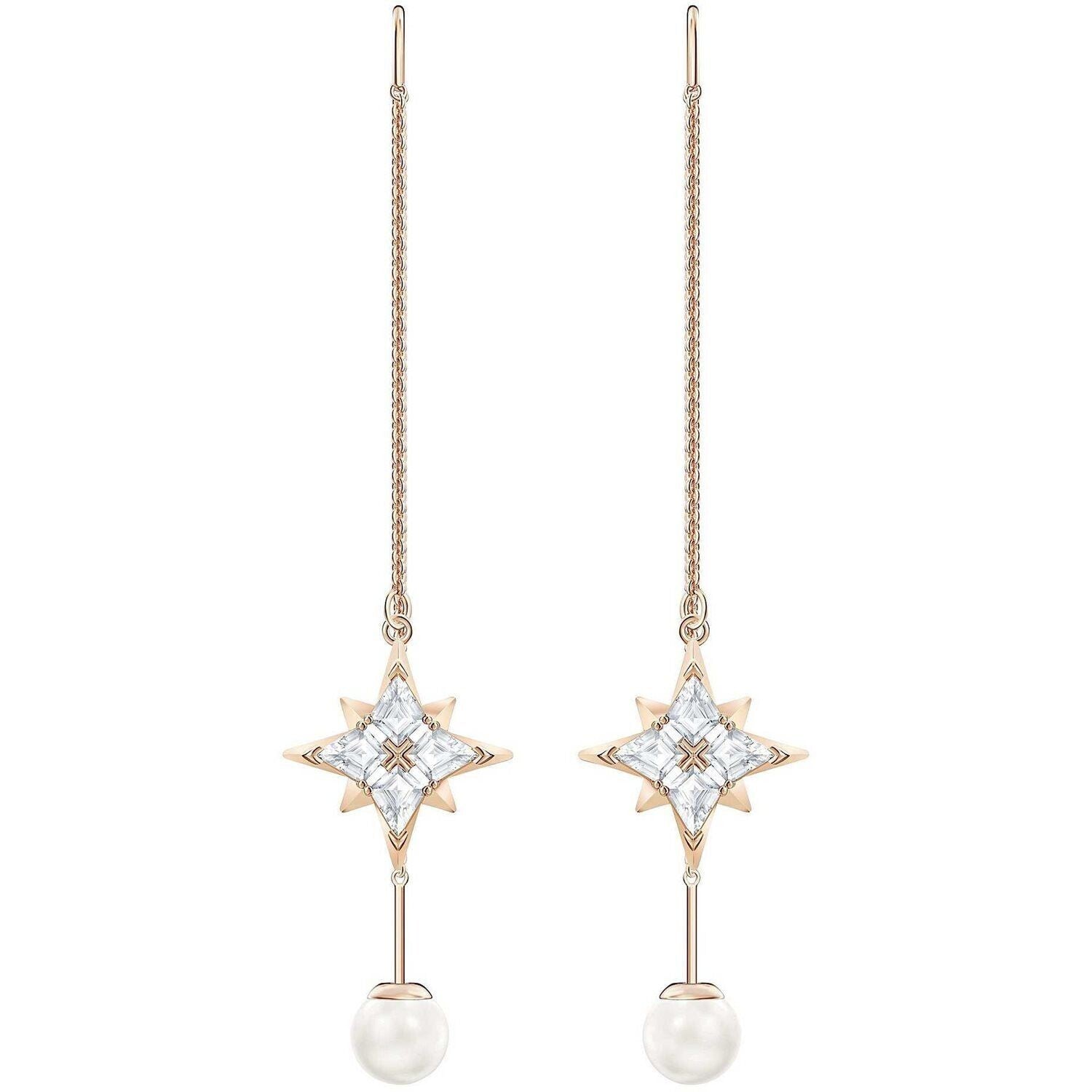 Genuine SWAROVSKI Symbolic Chain Pierced Star Earrings 5494344