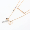 Genuine Swarovski Glowing Key Blue Necklace 5273295