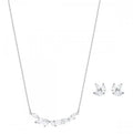 Genuine Swarovski Louison Rhodium Plated Necklace and Earring Set 5419879