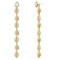 Genuine SWAROVSKI Gold-tone Plated Shell Cowrie Pierced Earrings 5520474