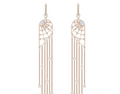 Genuine Swarovski Precisely Chndl Fringe Crystal Rose Earrings 5499889