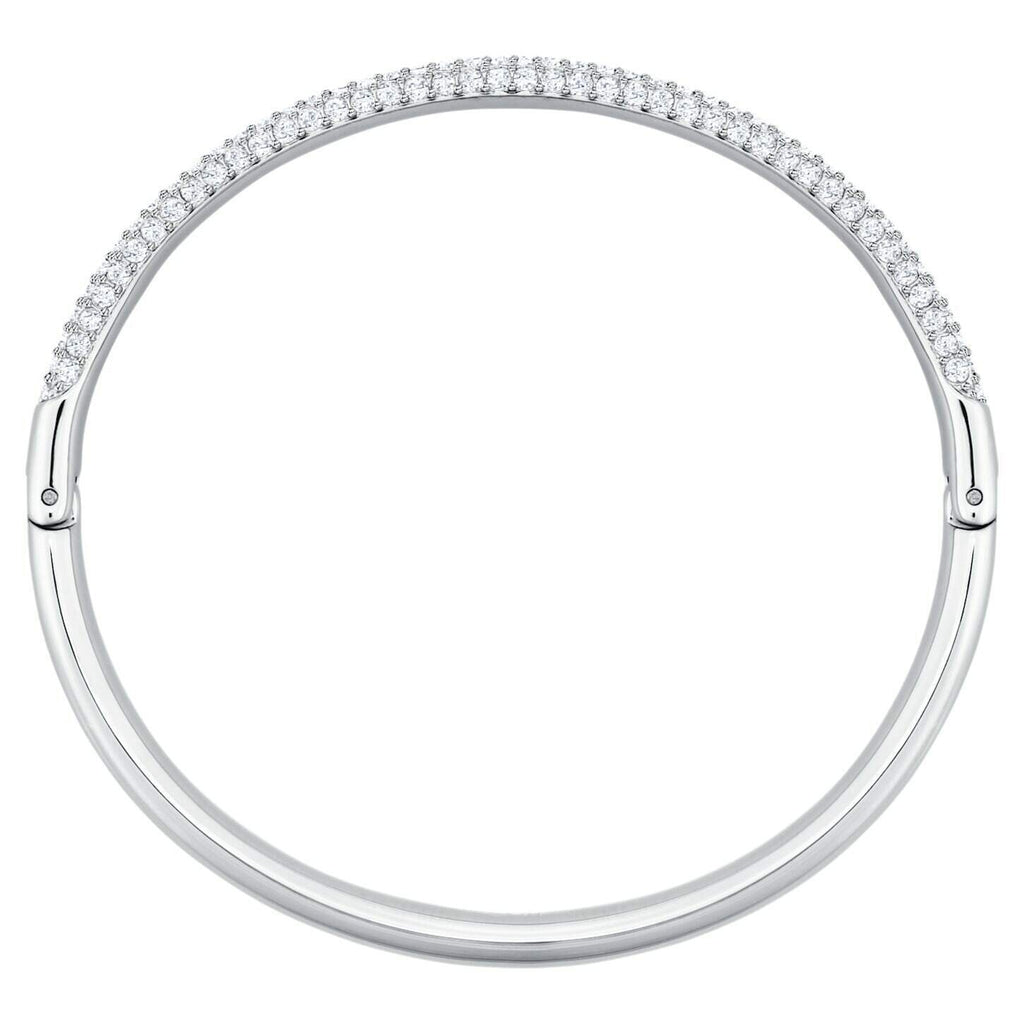 Genuine Swarovski White Stone Hard Bracelet, Rhodium Plated SIZE S 5032845