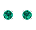 Genuine Swarovski ATTRACT STUD PIERCED EARRINGS, Green, Rhodium -5512384