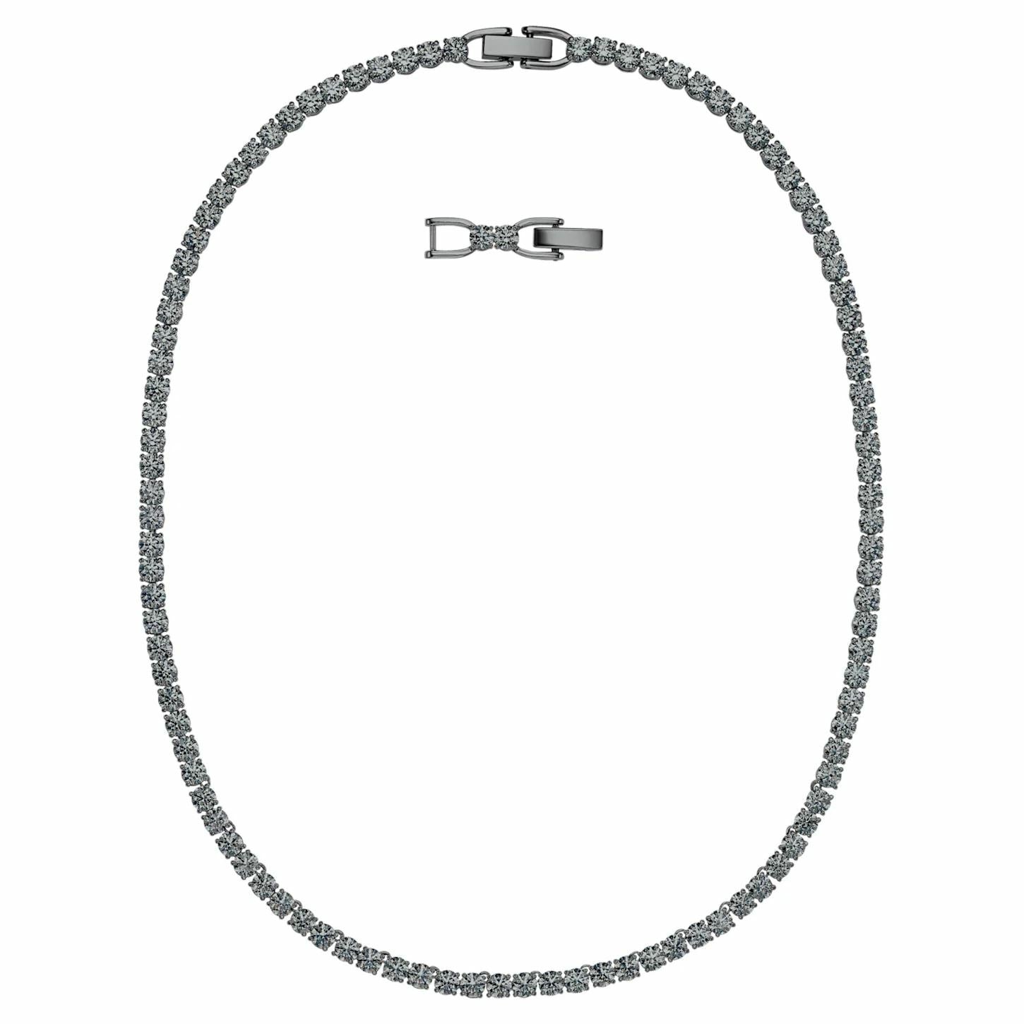 SwarovskiTennis Deluxe necklace Black, Ruthenium plated 5517113