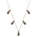 Naughty choker Black, Rose-gold tone plated