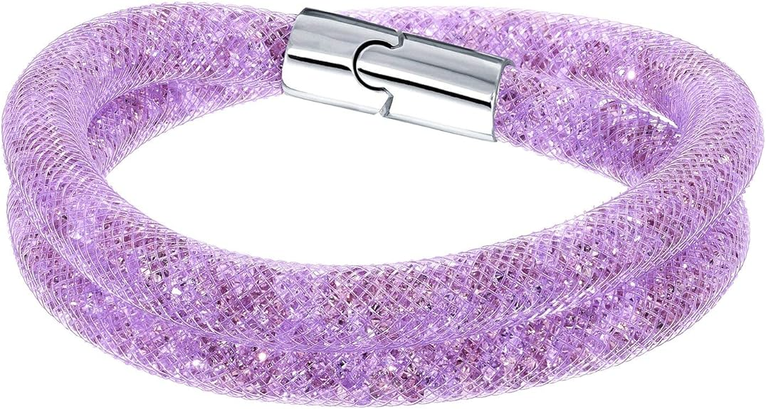 Genuine Swarovski Stardust Mauve Double Bracelet Small - 5140103