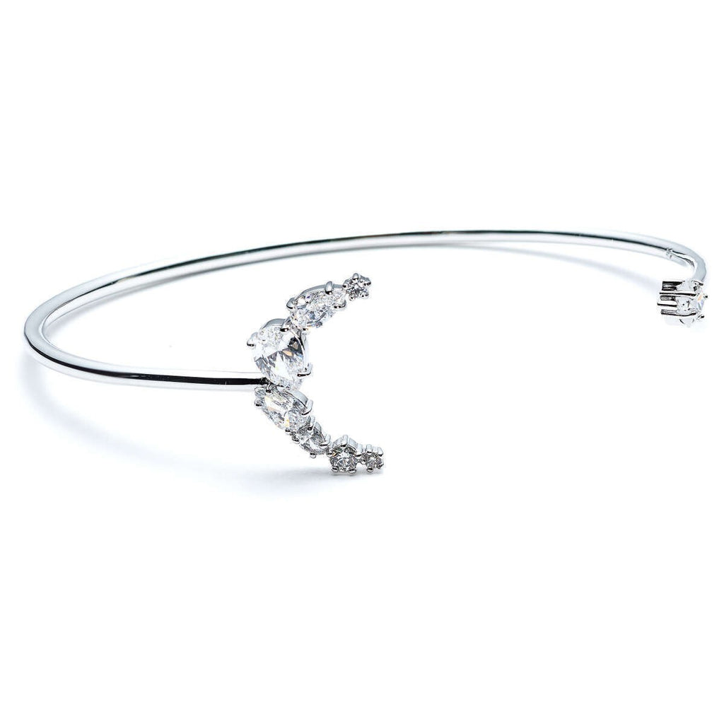 Genuine Swarovski Women's Moonsun Rhodium-Plated White Crystal Bracelet 5524266