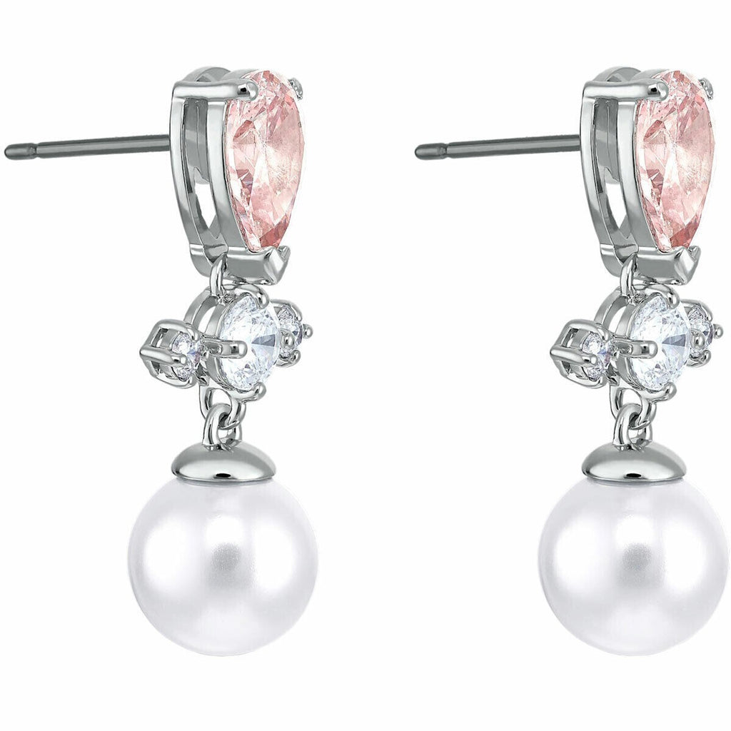 Genuine Swarovski  Drop Earrings Perfection Pierced Pearl Rhodium Plated 5516592