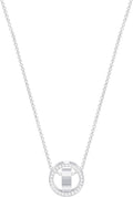 Genuine SWAROVSKI HOLLOW PENDANT, WHITE, RHODIUM PLATED 5349348