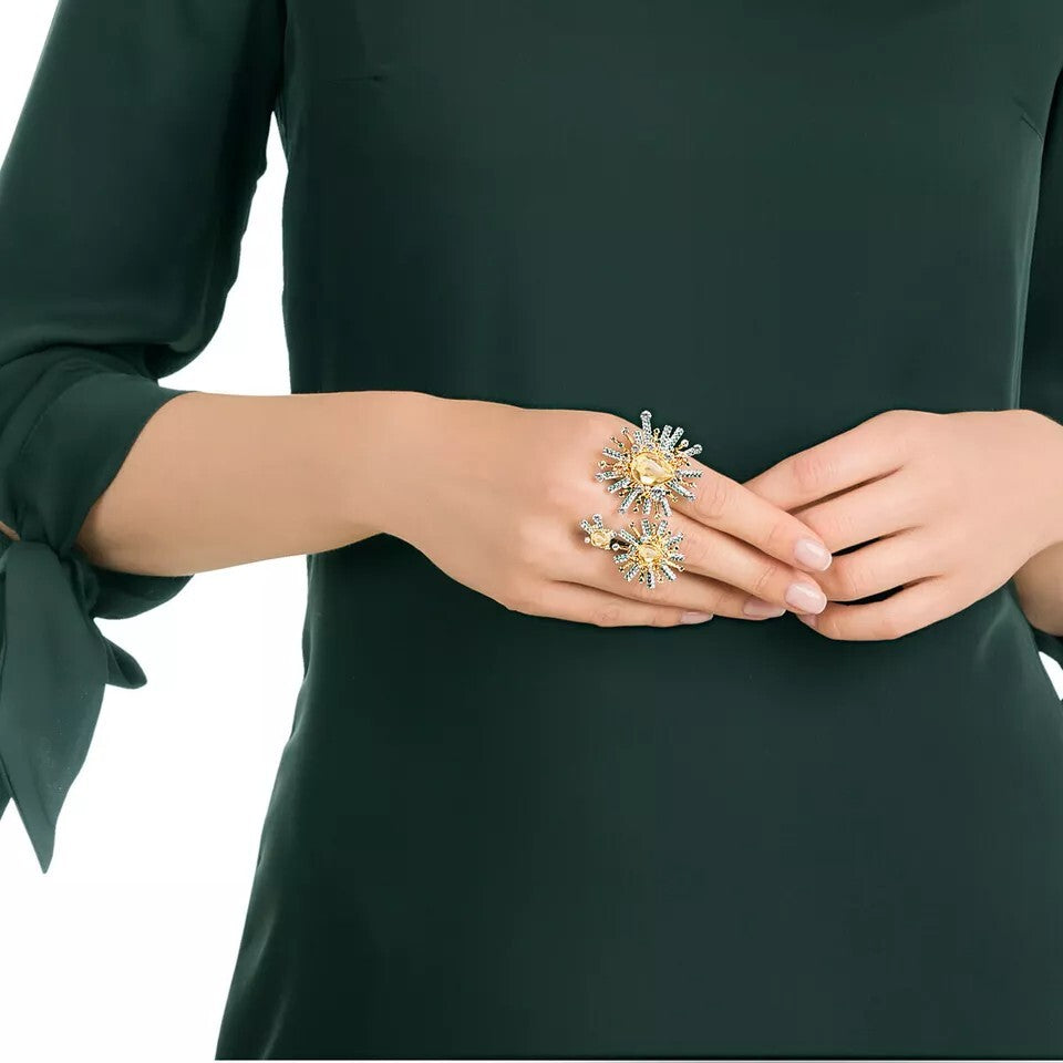 Genuine Swarovski Crystal HIGHNESS:RING OP DB LMUL/MIX 58+60  5373889 Brand New