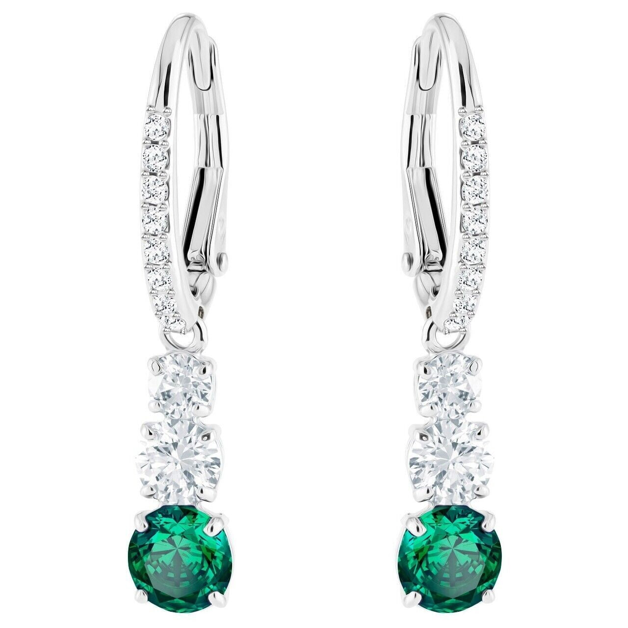 Genuine Swarovski  Green Drop Earrings 5414682
