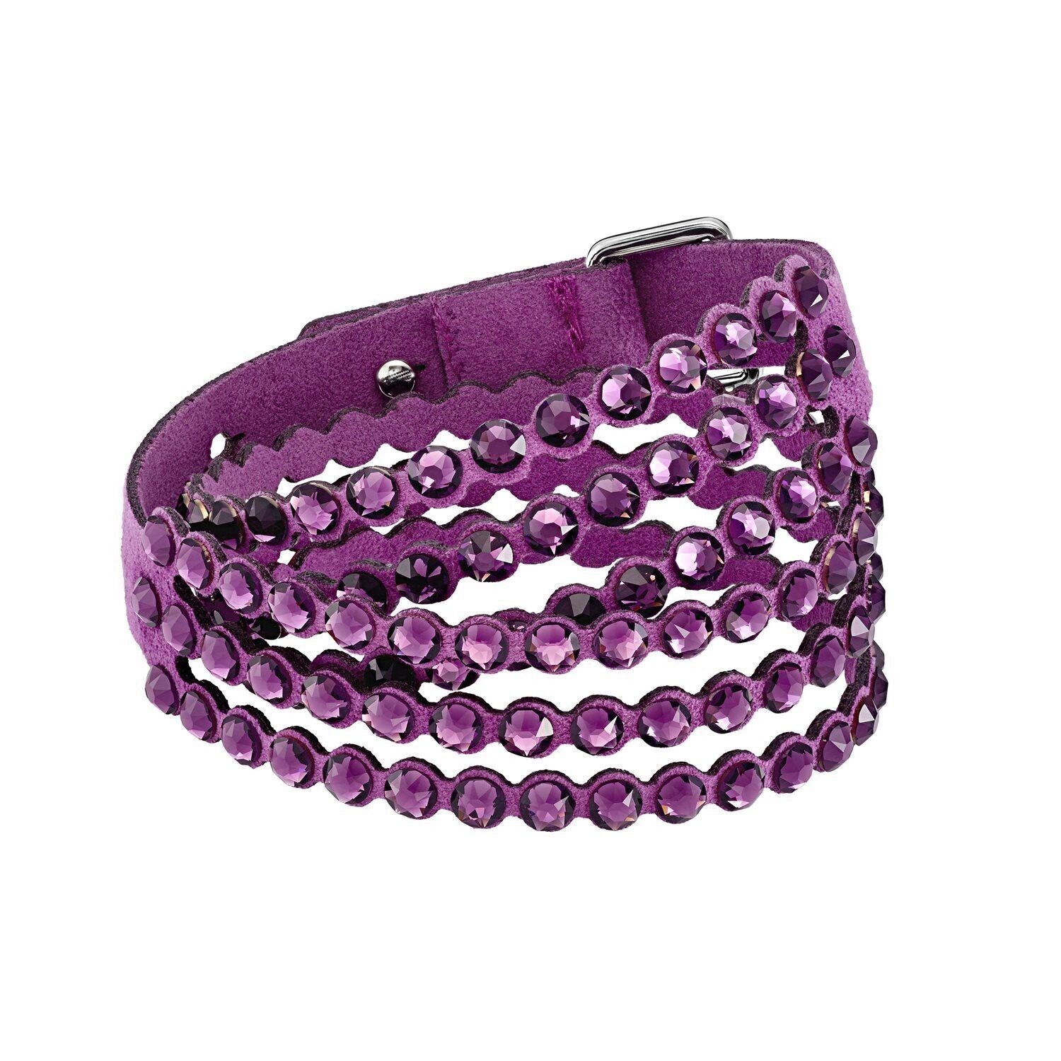 Genuine Swarovski Slake Power Collection Wraparound Bracelet, Purple 5511699