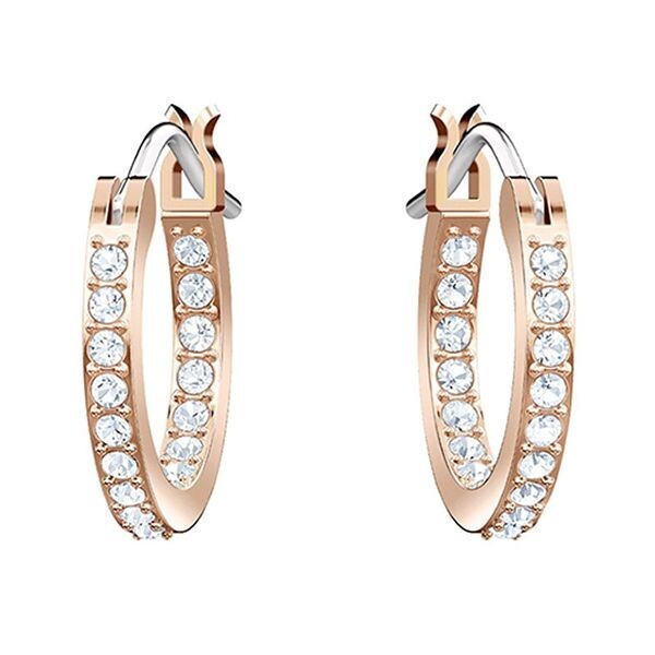 Genuine Swarovski Duo Moon Metal Alloy Multicolor Crystal Earrings 5440458
