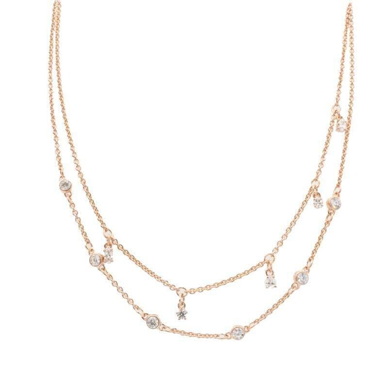 Genuine Swarovski  Moonsun Atelier Layered Necklace Rose Gold 5486647