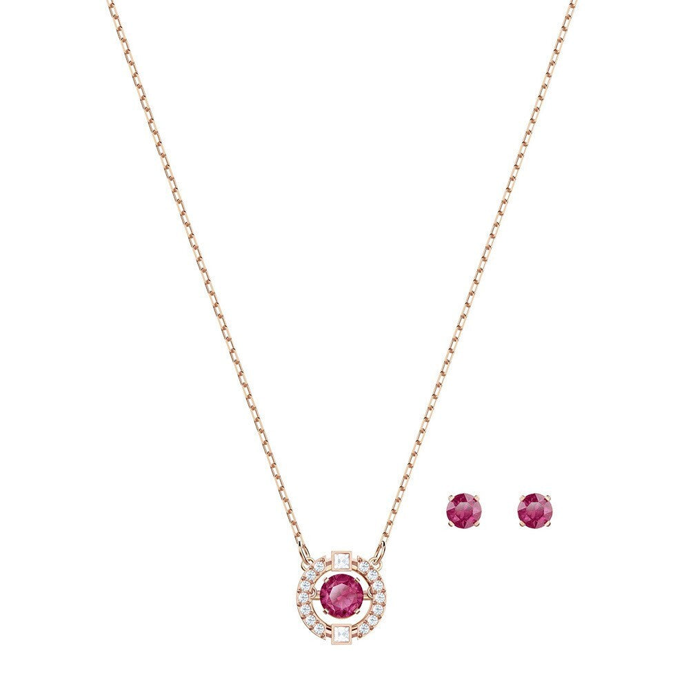Genuine Swarovski Sparkling Dance Set Round, Red, SET  5480494