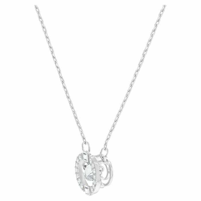 Swarovski Sparkling Dance necklace Round, White, Rhodium plated 5286137
