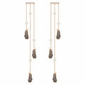 Swarovski Naughty Chandelier pierced earring Black Rose-gold tone plated 5497873