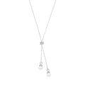 Genuine Swarovski Swarovski Originally Y Necklace, White, Rhodium Plated 5467313