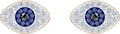 Genuine Swarovski Symbolic Stud Pierced Earrings, Blue 5510067