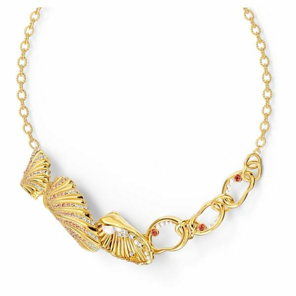 Shell necklace Shell, Multicoloured, Gold-tone plated
