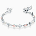 Genuine Swarovski PERFECTION BRACELET, PINK, RHODIUM PLATED 5524544