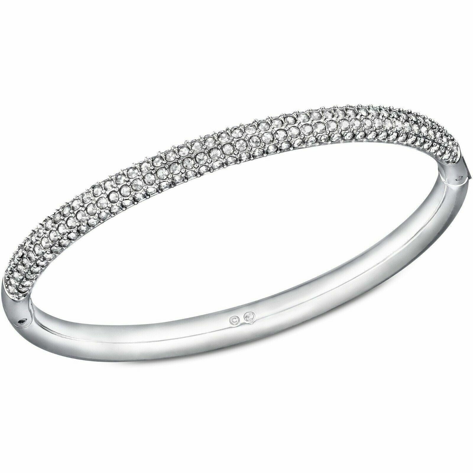 Genuine SWAROVSKI Crystal Stone Bangle White Rhodium 5032846