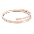 Genuine Swarovski Fresh bangle Round cut, White, Rose gold-tone plated 5217727