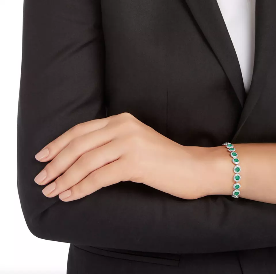 Genuine Swarovski Crystal ANGELIC:BRACELET EMRD/CRY/RHS M  5237769 Brand New