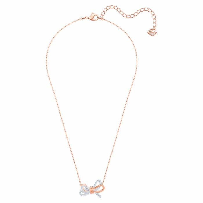 Lifelong Bow pendant Bow, White, Mixed metal finish