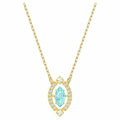 Swarovski Sparkling Dance necklace Green, Gold-tone plated 5497474