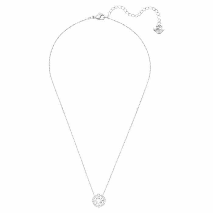 Swarovski Sparkling Dance necklace Round, White, Rhodium plated 5286137