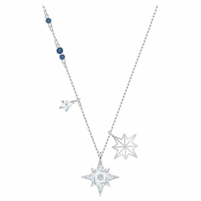 Swarovski Symbolic pendant Star, White, Rhodium plated